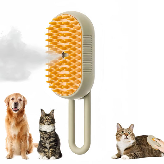 3 in 1 Pet Brush Cat Steam Brush Comb Dog Brush Electric Spray Cat Hair Brushes Massage Pet Grooming Hair Removal Combs, very efficient